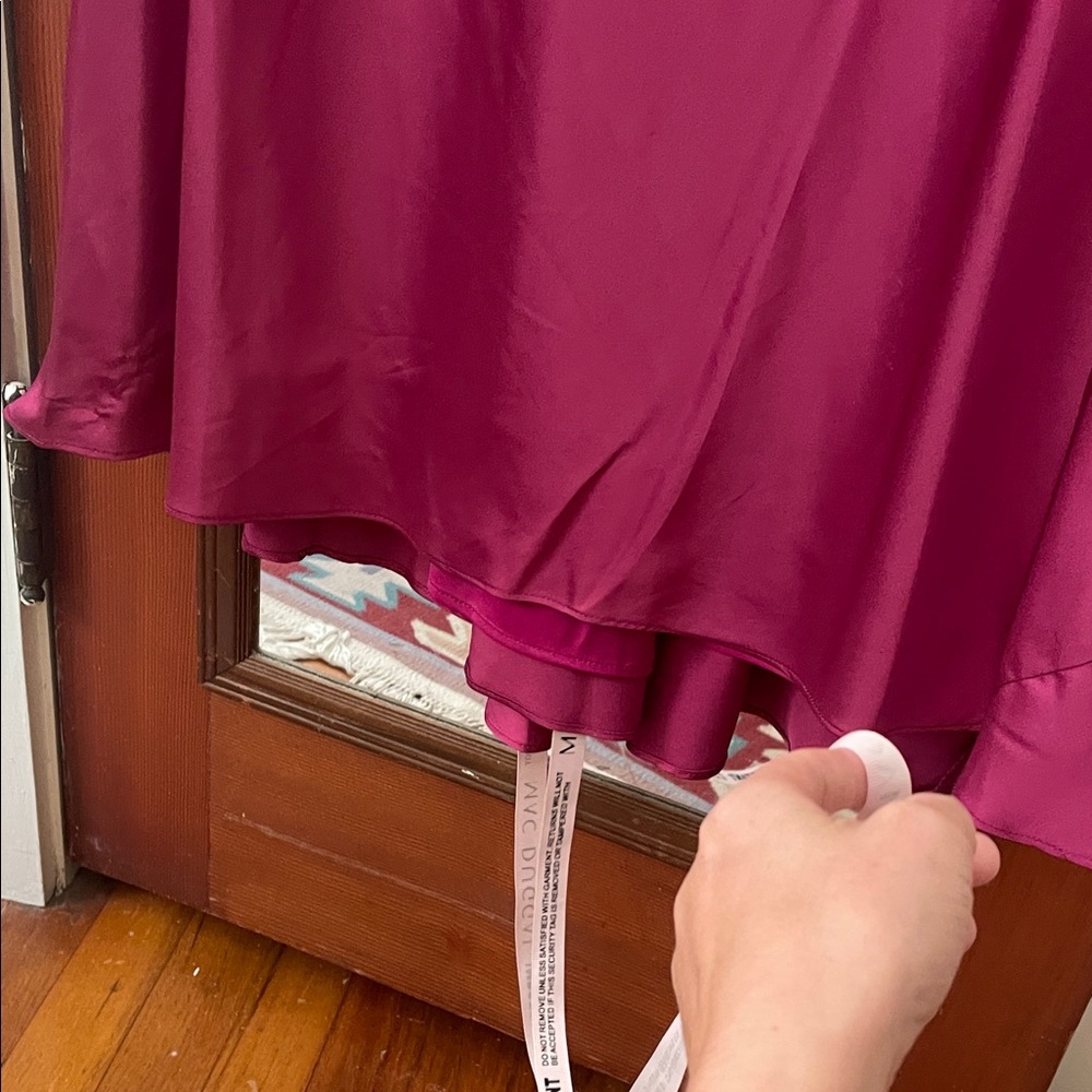 Ieena Mac Duggal Fuchsia Long Sleeve Dress NWT 26575 - Picture 7 of 7